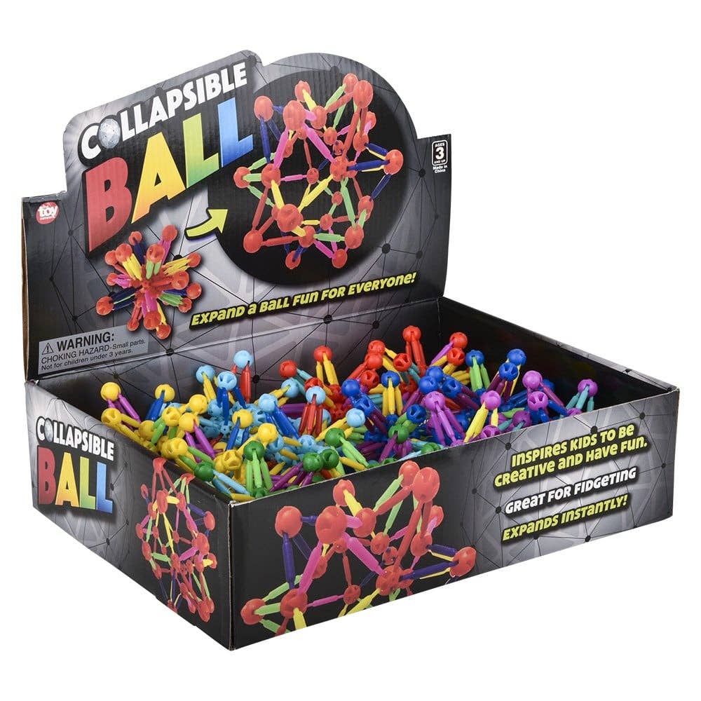3-Inch Mini Collapsible Balls – Set of 3 Colorful Expanding Fidget Toys
