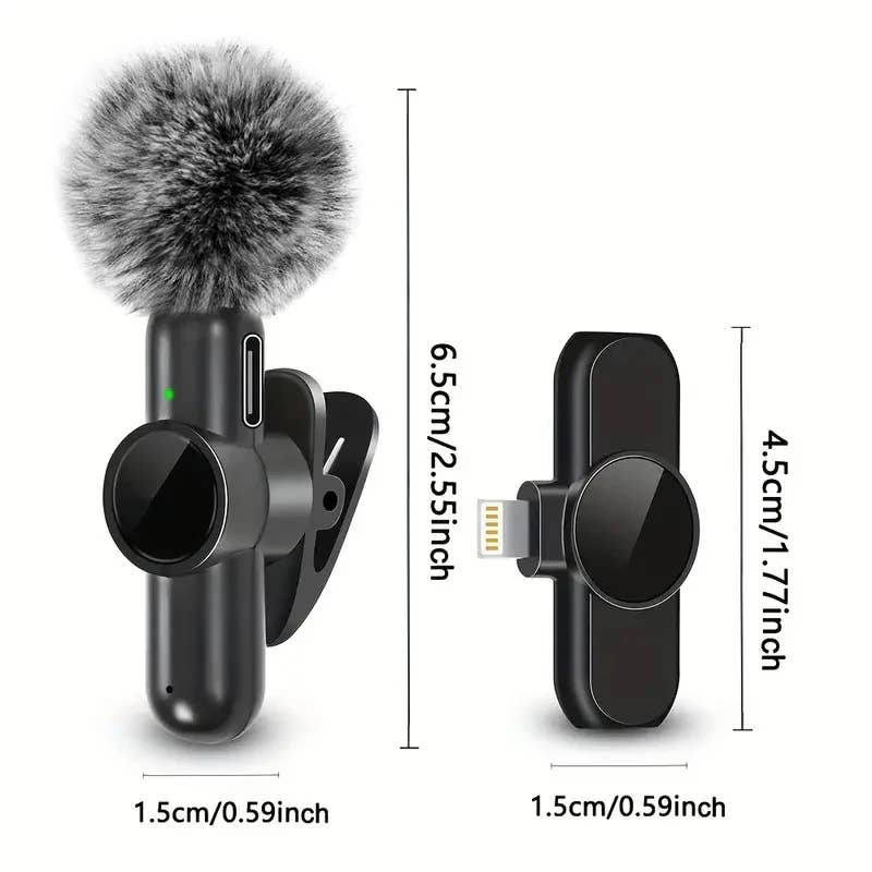 Wireless Bluetooth Lavalier Mic | Portable Vlogging Kit
