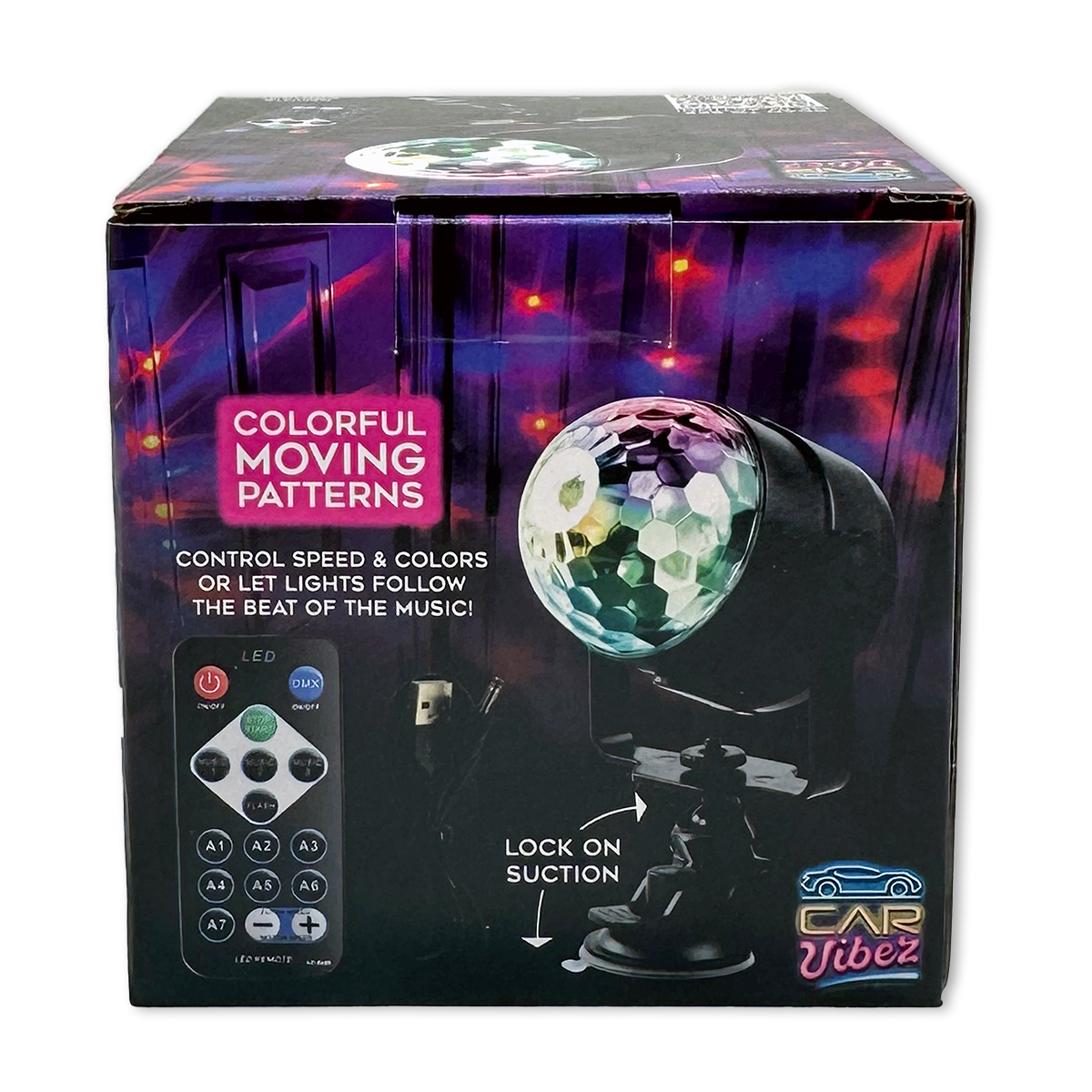 CAR VIBEZ USB SUCTION DISCO BALL LIGHT SHOW- 4 PER DISPLAY