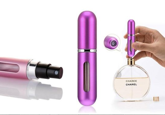Luxury Travel Perfume Atomizer Refillable Mini Spray Bottle, Portable Leakproof Fine Mist Sprayer, 5mL