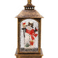Vintage Christmas Musical LED Glitter Lantern – Santa Claus Snow Globe, 9.25"