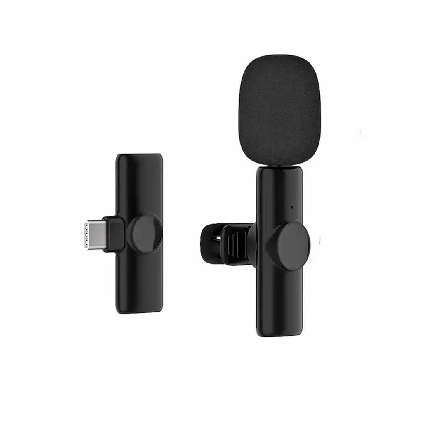Wireless Lavalier Microphone Kit with Receiver, Clip-On Wireless Mic for iPhone, Android & Camera, Noise Reduction, Rechargeable for Vlogging, Podcasting, Interviews & Live Streaming