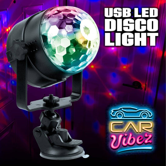 CAR VIBEZ USB SUCTION DISCO BALL LIGHT SHOW- 4 PER DISPLAY