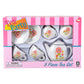 Mini Porcelain Tea Party Set – 9-Piece Floral Pretend-Play Set