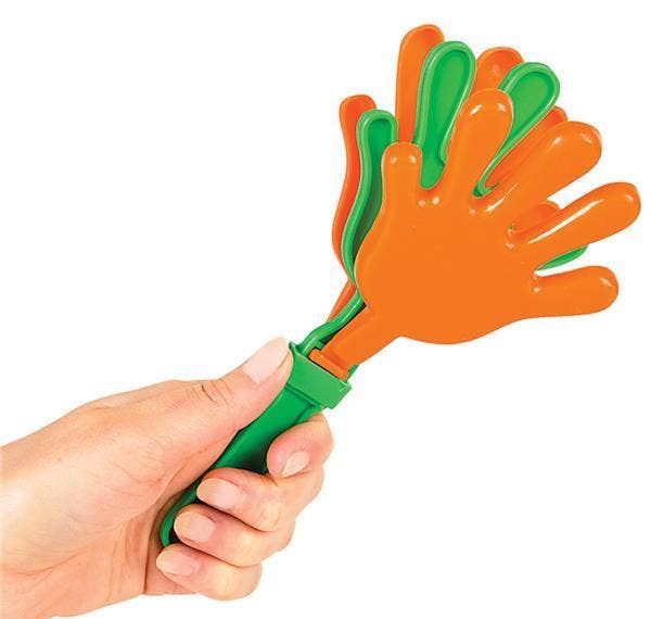 7.5-Inch Hand Clappers – Colorful Noise Makers, 1 per Assorted Colors
