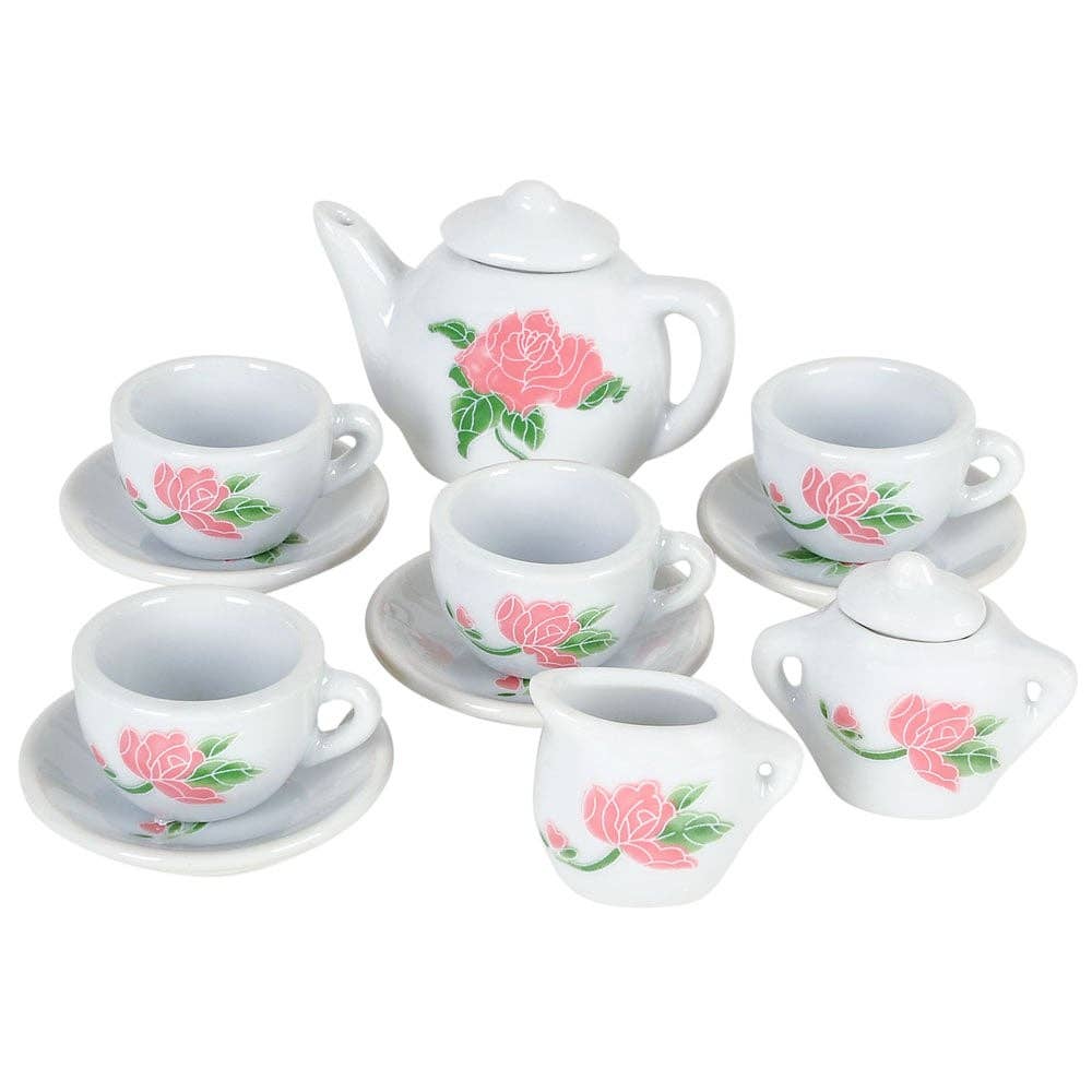 13-Piece Mini Porcelain Tea Set – Ages 8+