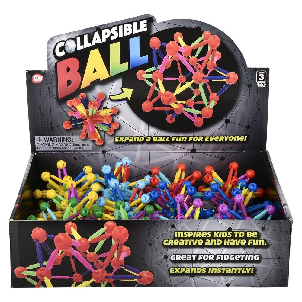 3-Inch Mini Collapsible Balls – Set of 3 Colorful Expanding Fidget Toys