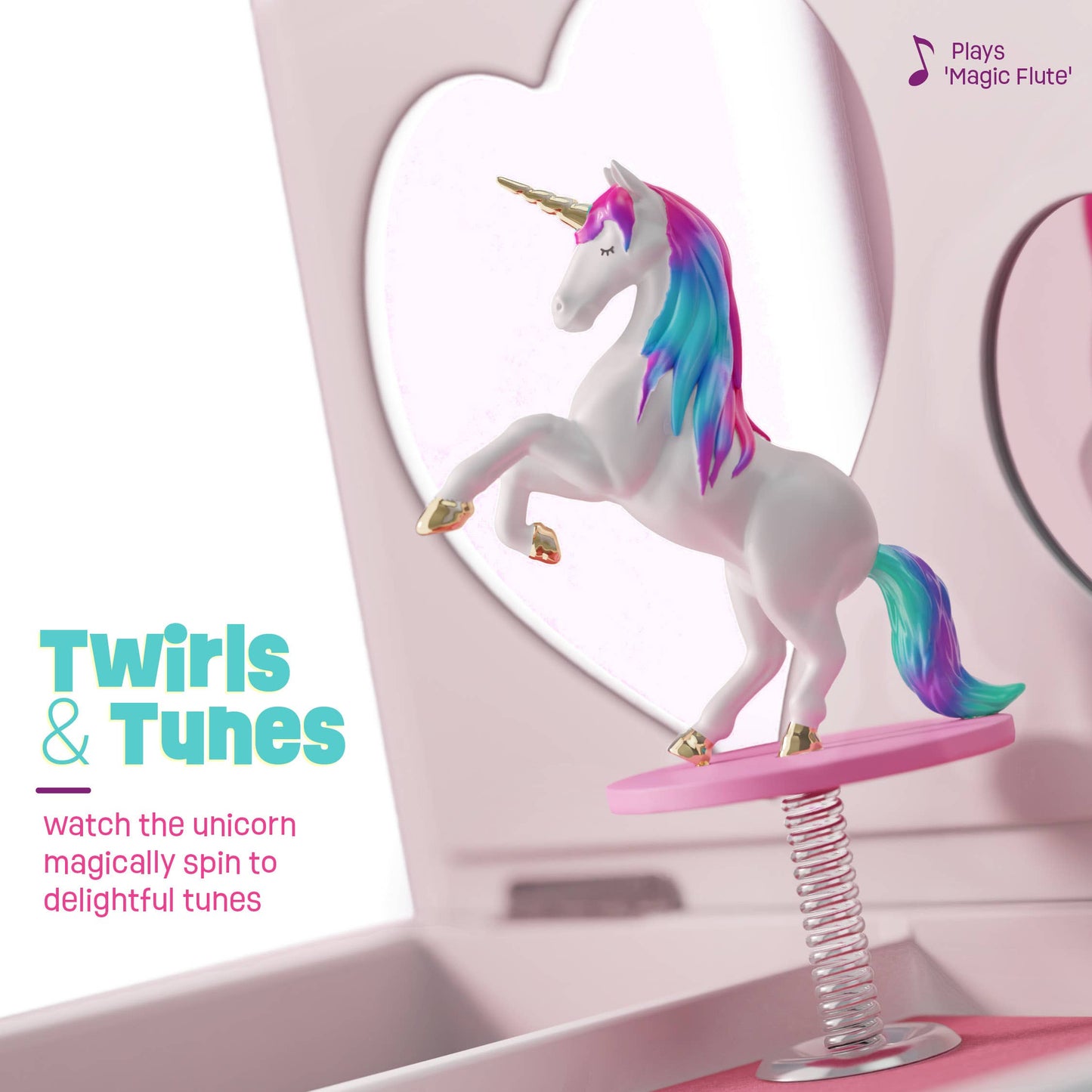 Unicorn Musical Jewelry Box for Kids, Gifts for Girls, Toy