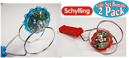 Classic Light Up Magnetic YoYo Gyro Wheel Red & Blue Gift Set Bundle - 2 Pack