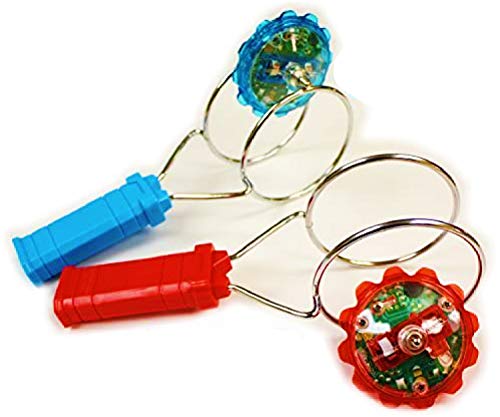 Classic Light Up Magnetic YoYo Gyro Wheel Red & Blue Gift Set Bundle - 2 Pack