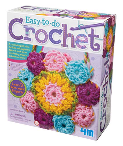 Easy-To-Do Crochet Kit - DIY Arts & Crafts Yarn Gift for Kids & Teens, Boys & Girls