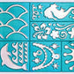 Mermaid Tattoo Gel Pens with Stencils Bundle - 2 Pack
