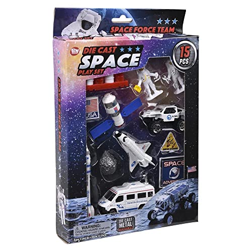 Rhode Island Novelty 15 Piece Die-cast Space Play Set, 1 Set per Order