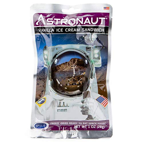 Backpacker's Pantry Astronaut Foods Freeze-Dried Ice Cream Sandwich, NASA Space Dessert, Vanilla, One Serving Pouch