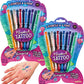 Mermaid Tattoo Gel Pens with Stencils Bundle - 2 Pack
