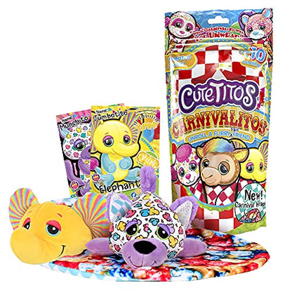 Basic Fun New Carnival Theme - Scented Cutetitos Carnivalitos - Surprise Stuffed Animals - Collectible Carnival Plush 7.5 inches